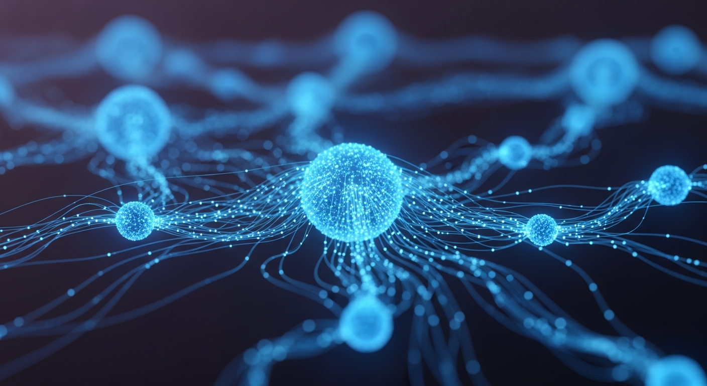 AI neural network visualizing ticket classification